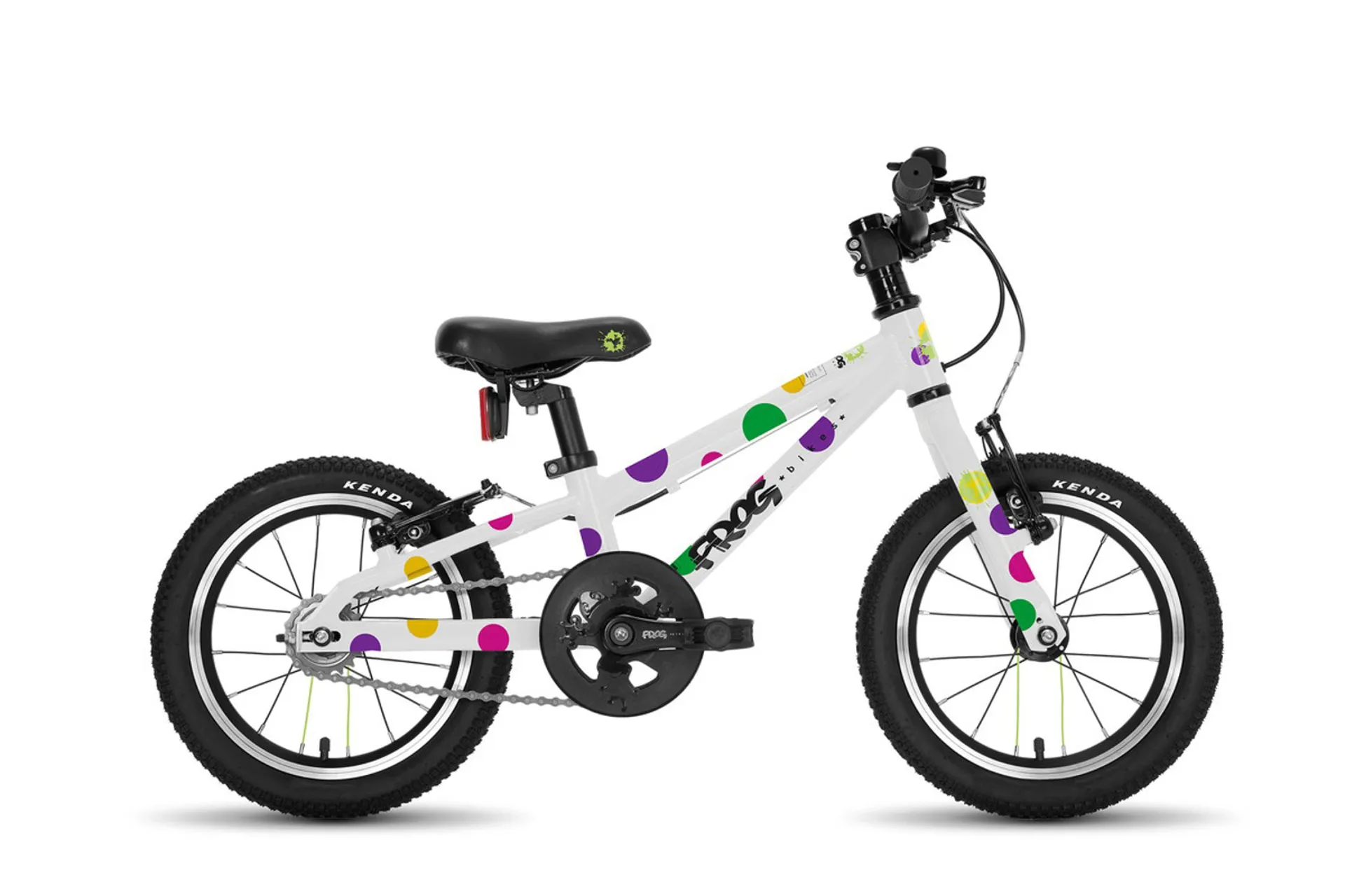 Frog Bikes 40 2021 14 Inch Hybrid Kids Bike Spotty in White