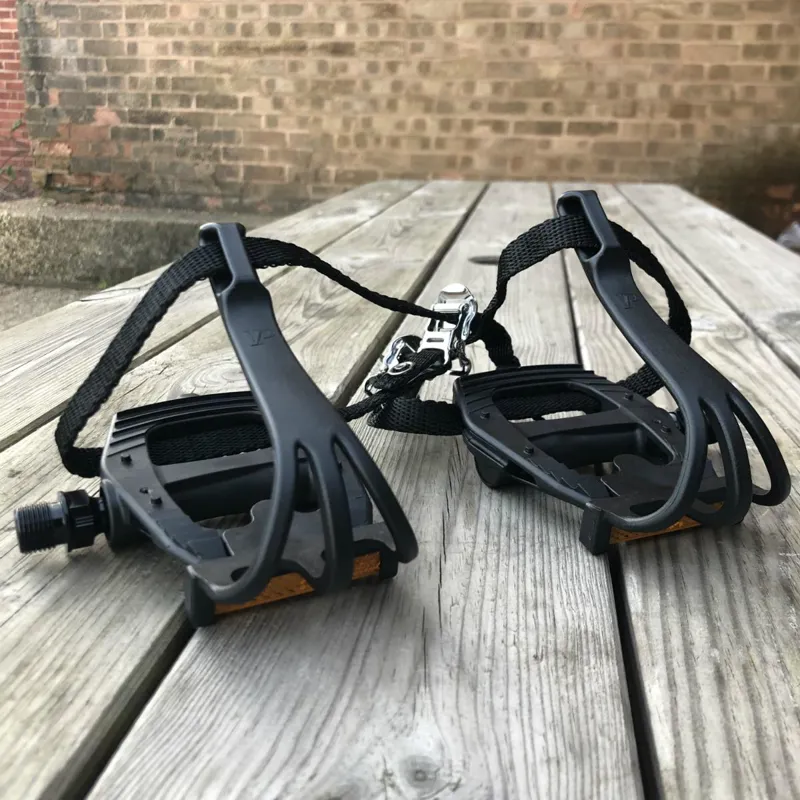 road pedals with toe clips